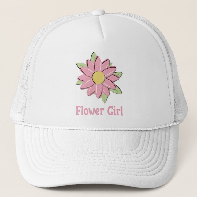 Casquette Demoiselle de honneur rose (Devant)