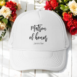 Casquette Demoiselle d'Honneur Mariage Noir Blanc
