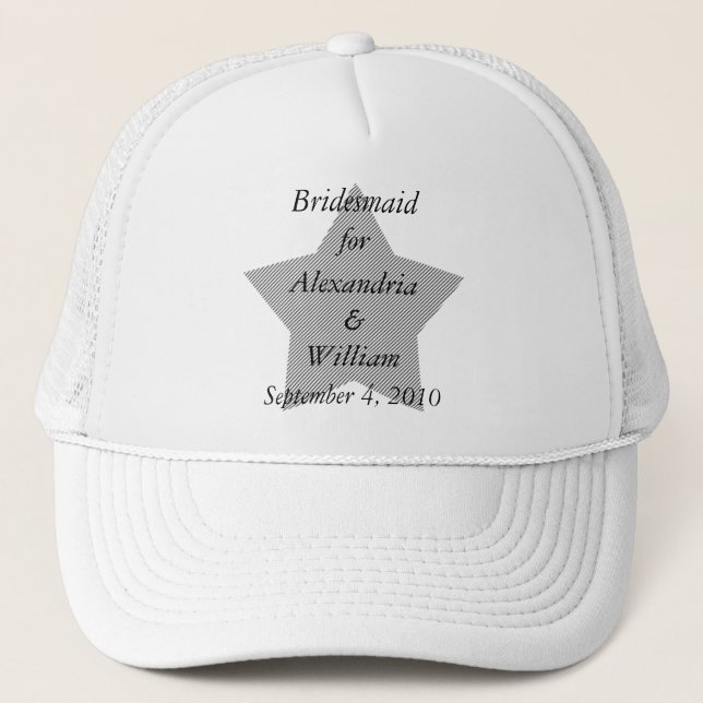 Casquette Demoiselle d'honneur pour le __ (Devant)