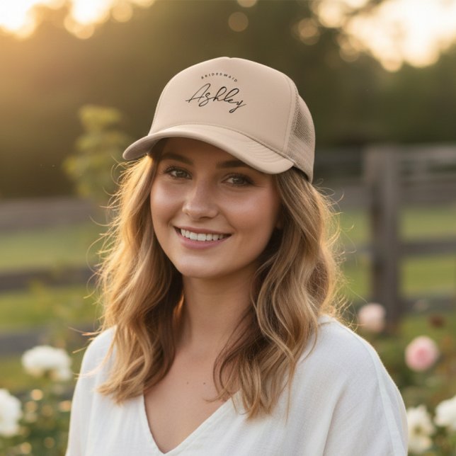 Casquette Demoiselles d'honneur Enterrement de vie de jeune  (beautiful personalized bridemaid cap beige khaki color)