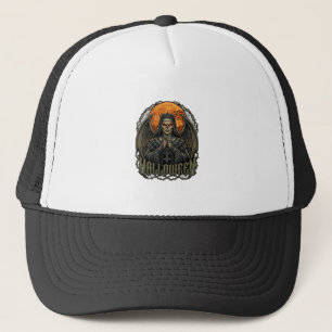 Casquette Démon de Halloween Couronne de Nonne Ailes Lune Or
