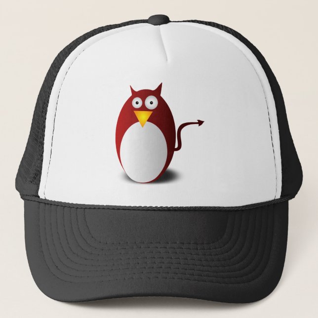 Casquette Démon diable de Penguin Linux Tux Ubuntu (Devant)