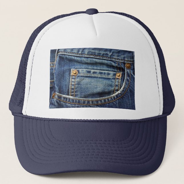 Casquette Denim - poche de blue-jean (Devant)