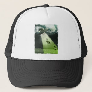 Casquette d'enlèvement de vache UFO comique
