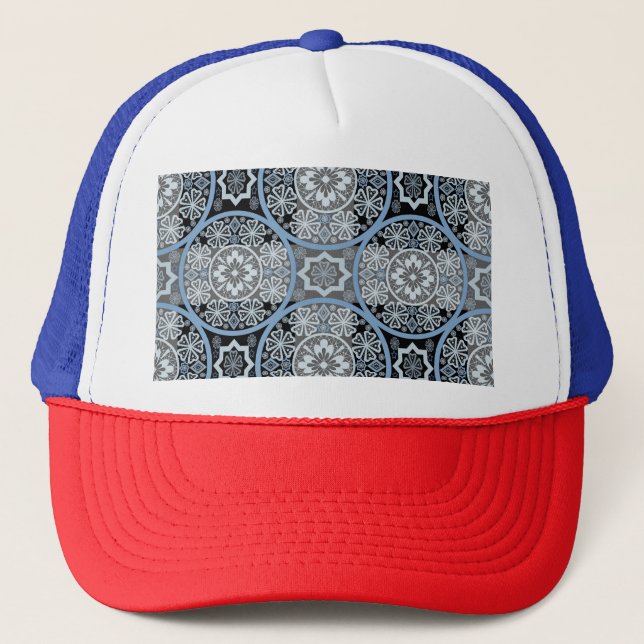 Casquette Dentelle romantique : Impression Abstraite brillan (Devant)
