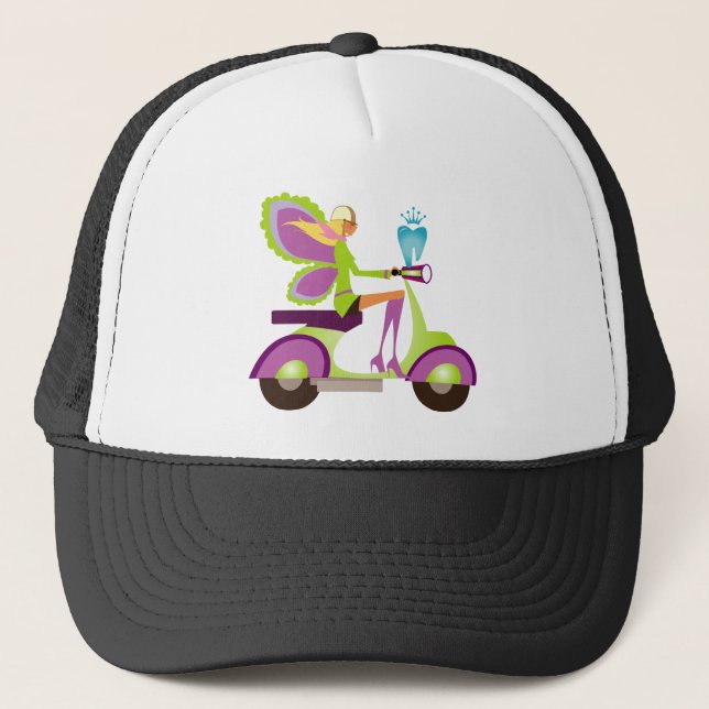 Casquette Dentist Gift Cute Tooth Fairy Scooter Girl (Devant)