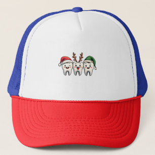 Casquette Dentiste Noël Dental Père Noël Floss Xmas Tree