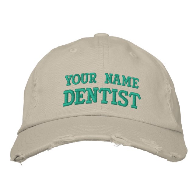 Casquette Dentiste personnalisé désorganisé (Devant)