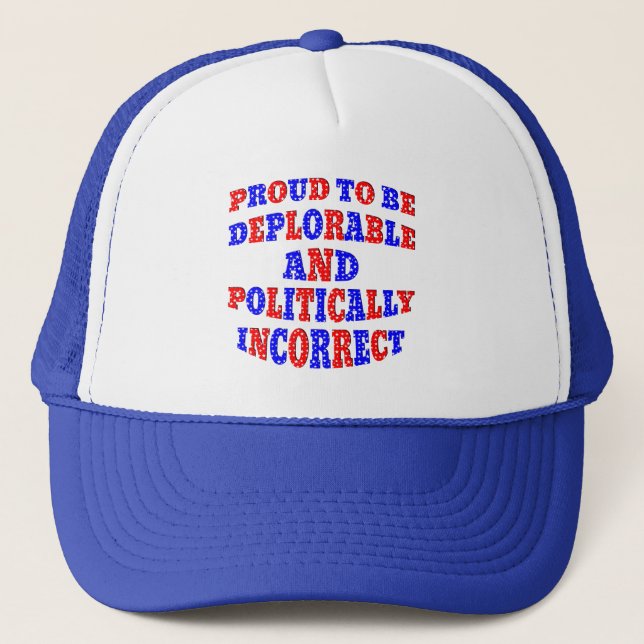 Casquette Déplorable ET politiquement incorrect (Devant)