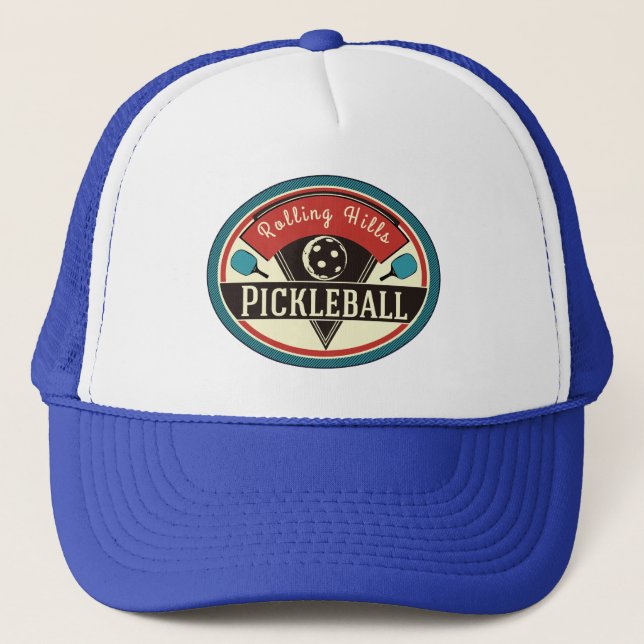 Casquette d'équipe de Pickleball - Design Vintage (Devant)