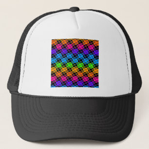Casquette Dernier Edgy Colorful À damiers Rainbow Motif