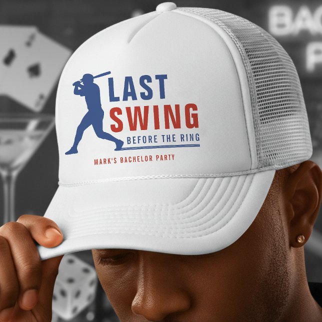 Casquette Dernier Swing Avant la Fête de Bachelor de Basebal (Créateur téléchargé)