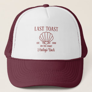 Casquette Dernier Toast Beach Bachelorette Party sur mesure 