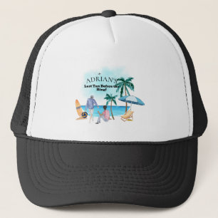 Casquette Dernière fête de Bachelorette sur la côte bronzée