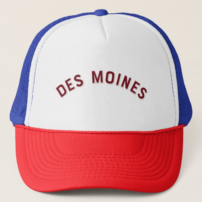 Casquette Des Moines, Iowa Arc Vintage (Devant)