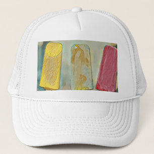 Casquette Des popsicles de crème glacée colorée