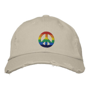 Casquette des signes de paix Rainbow GLBT