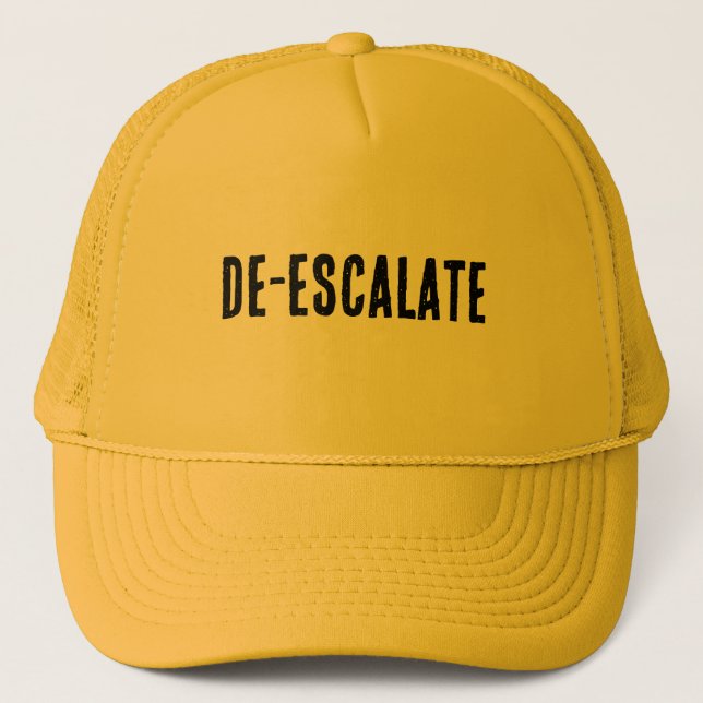 Casquette "DÉSESCALATE" | Phrase d'un mot | (Devant)