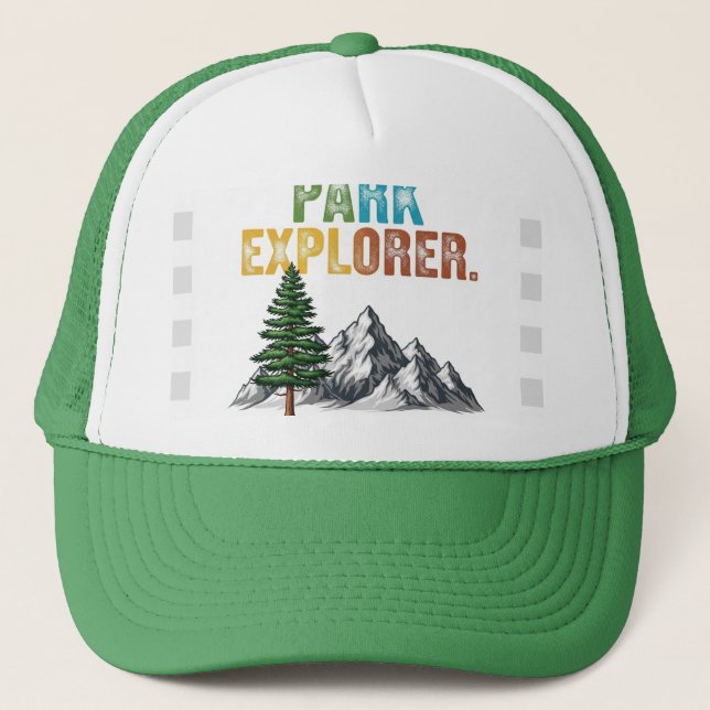 Casquette Desigion de t-shirt Park Explorer. (Devant)