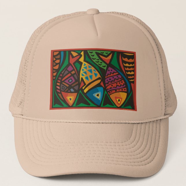 Casquette Design d'art Abstrait du poisson (Devant)
