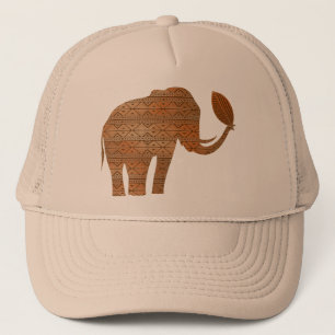 Casquette Design d'art tribal des éléphants