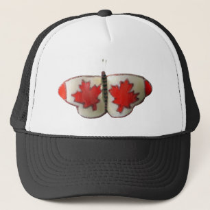 Casquette Design de papillon du drapeau canadien
