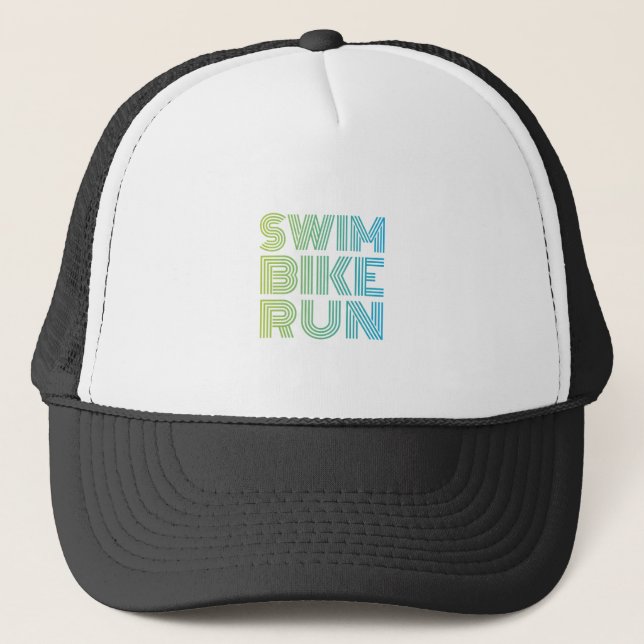 Casquette Design de triathlon en couleurs (Devant)