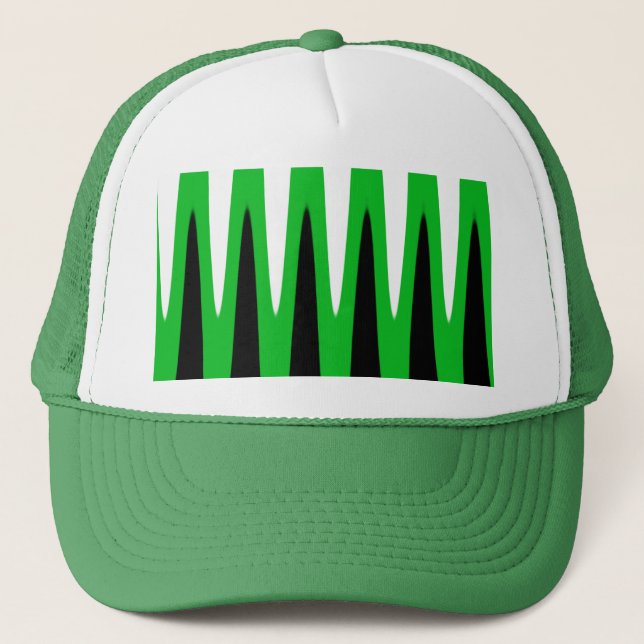 Casquette Design de vague vert (Devant)