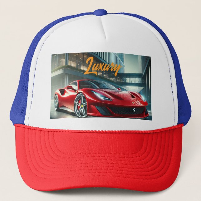 Casquette design de voiture Ferrari de luxe (Devant)