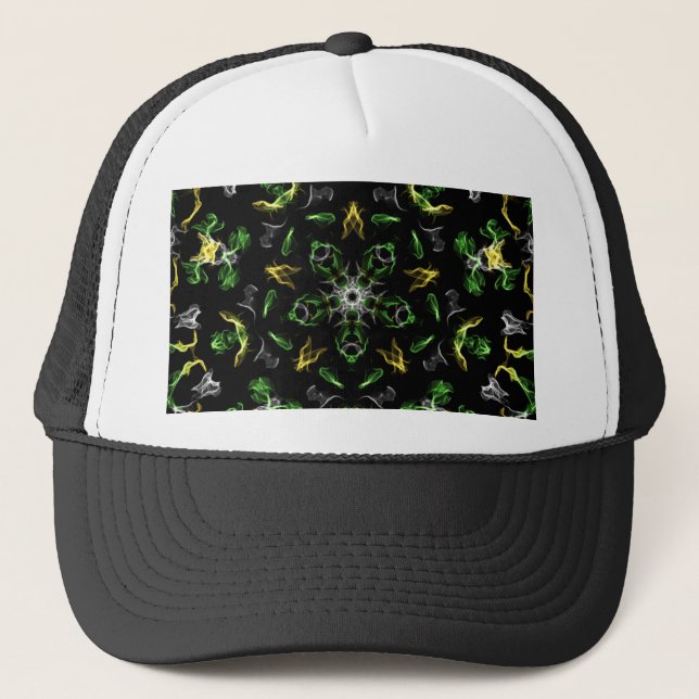 Casquette Design Mandala Fumée Verte (Devant)