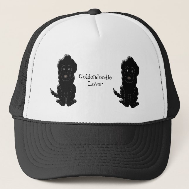 Casquette Design personnalisé Black Goldendoodle Dog (Devant)