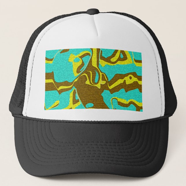 Casquette Design Turquoise (Devant)