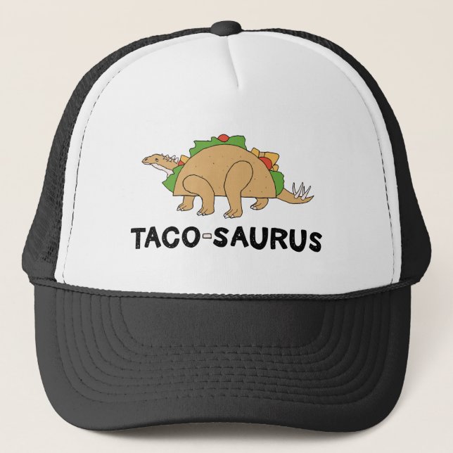 Casquette Dessin à main tiré Taco Dinosaur Tacosaurus Rex (Devant)