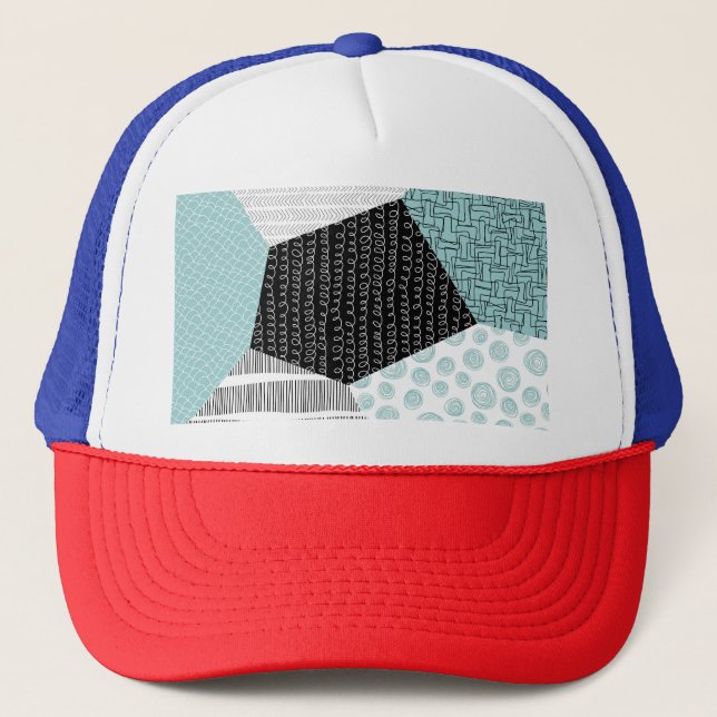 Casquette Dessin Abstrait à main levée : Arrière - plan arti (Devant)