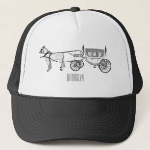 Casquette dessin animé mariage cheval & calèche