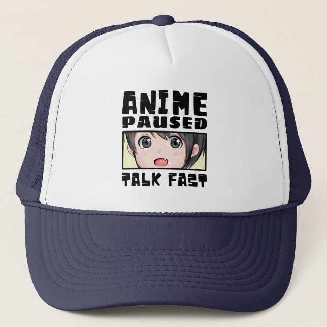 Casquette dessin animé mis en pause parle vite  (Devant)