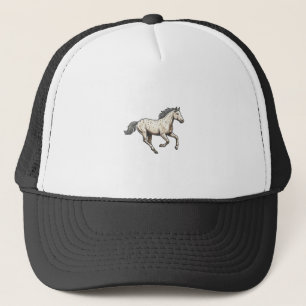 Casquette Dessin de cheval Appaloosa courant gravé vintage_1