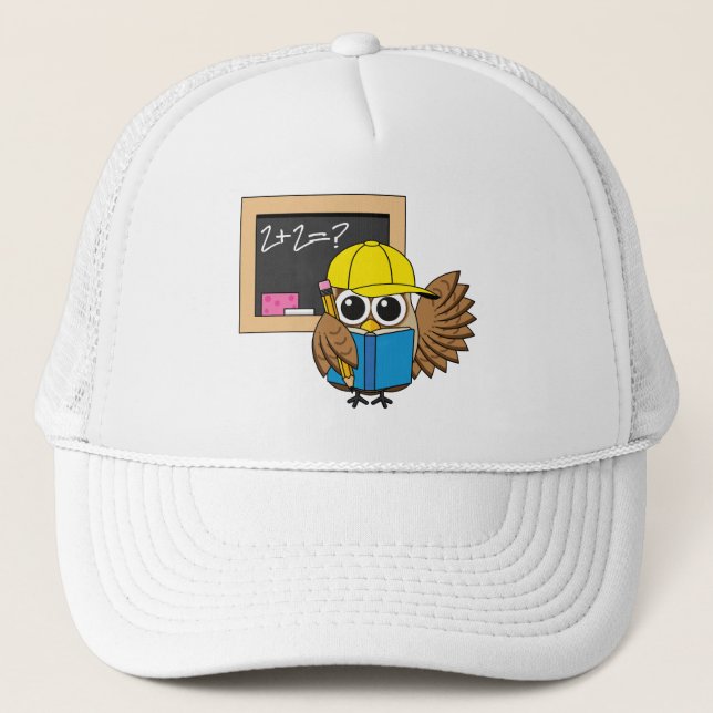 Casquette Dessin de chouette écolière (Devant)