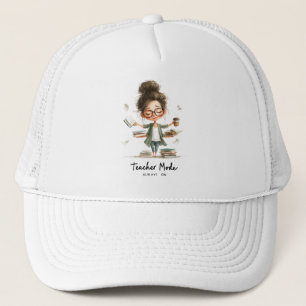 Casquette Dessin de l'enseignant mignon avec "Mode enseignan