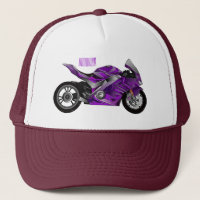 Dessin de moto de sport violet