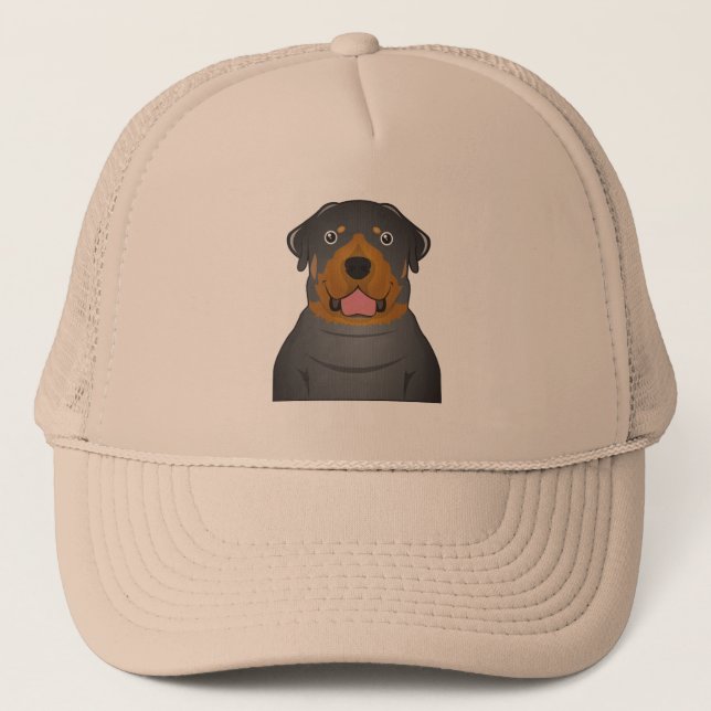 Casquette Dessin de Rottweiler (Devant)