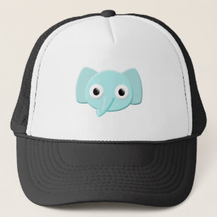 Casquette Dessin d'éléphant bleu bébé
