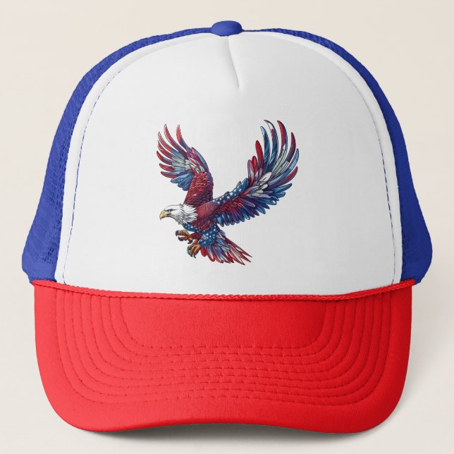 Casquette Dessin d'un aigle, concept 4 juillet (Devant)