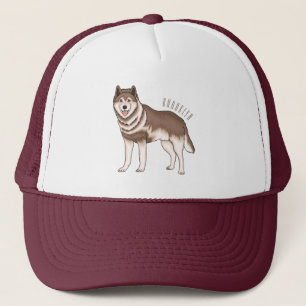 Casquette dessin humoristique sibérien husky