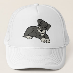 Casquette dessin miniature schnuazuer sel et poivre