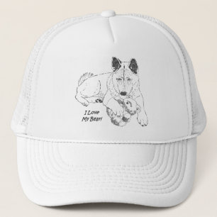 Casquette dessin original de l'ours en peluche et akita
