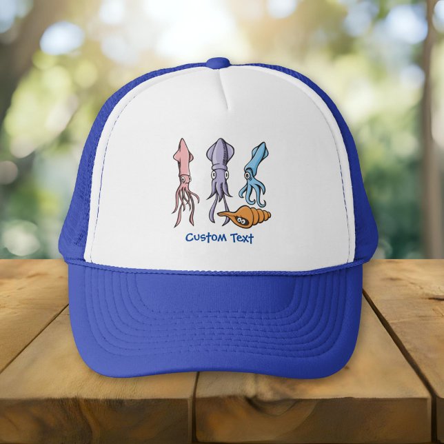 Casquette Dessins animés de calmars (Créateur téléchargé)