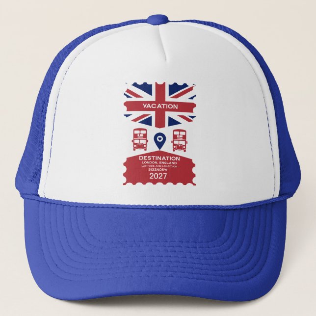 Casquette Destination Londres France Vacances (Devant)