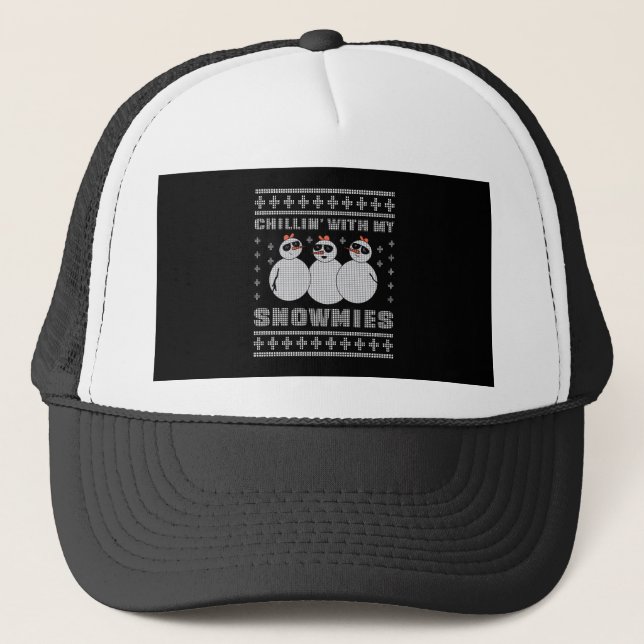 Casquette Détente Avec Mon Pull De Noël T-Shirt Moche (Devant)