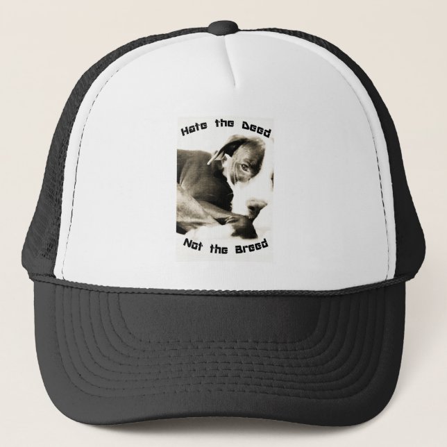 Casquette détester l'acte, pas la race pitbull (Devant)